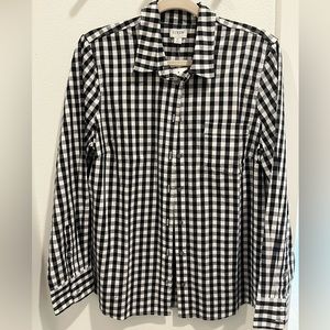 Gingham cotton poplin shirt in signature fit